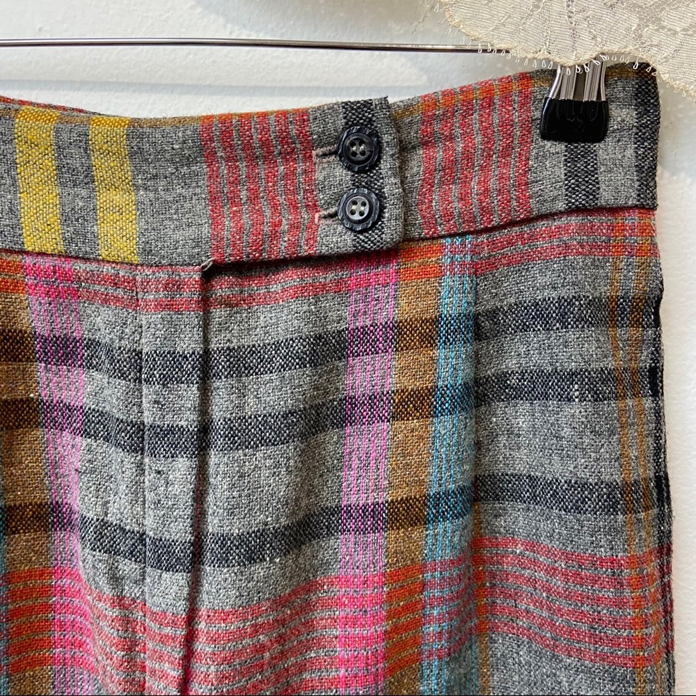 Peerless of Boston • Plaid Wide Leg Trousers - Picture 7 of 8